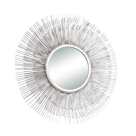29'' Silver Modern Metal Wall Mirror